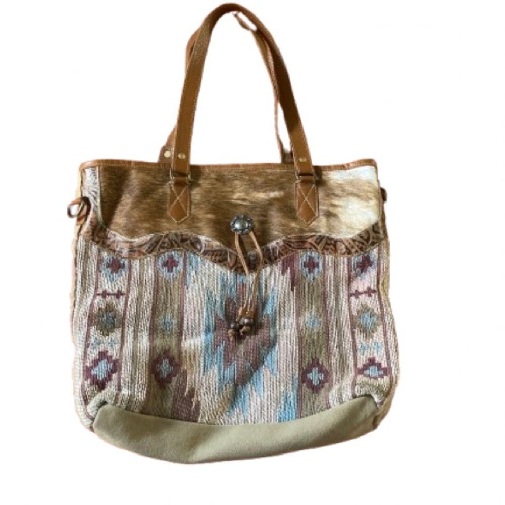 Myra Bag Real Cowhide Western Boho crossbody Tote